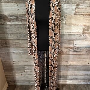 NWT Revamped Snake Print Cardigan